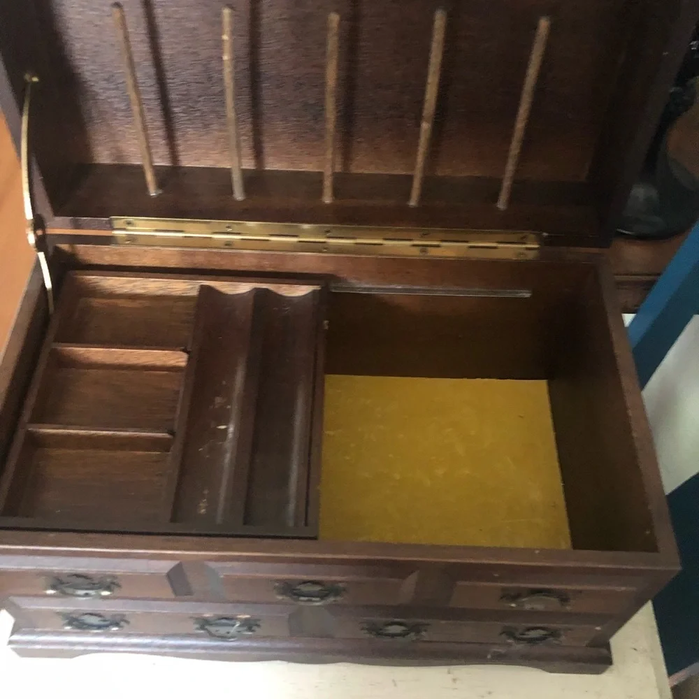 Vintage Wood Jewelry Box UNISEX